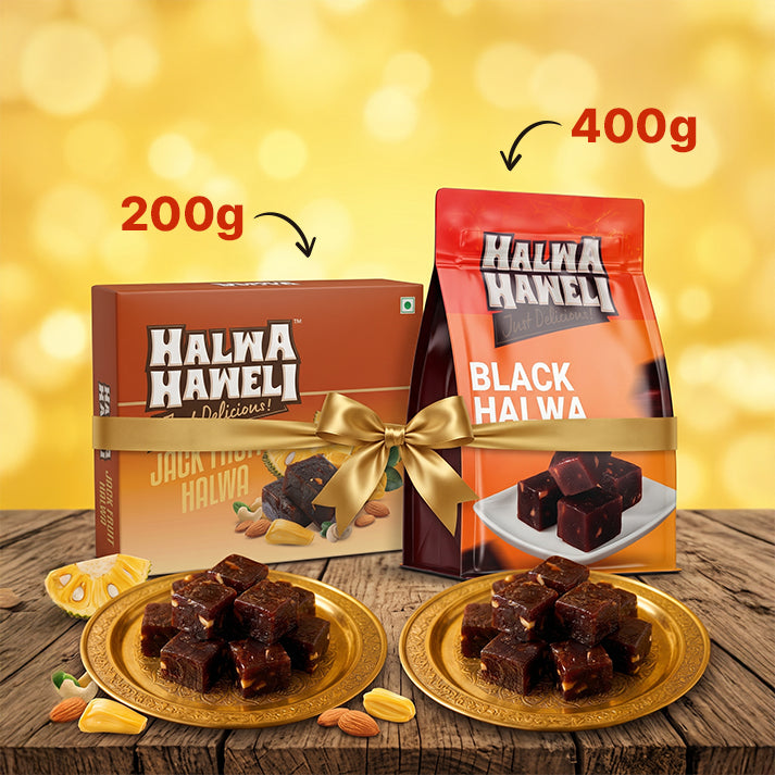 Jackfruit Halwa & Black Halwa Combo 200g + 400g - Authentic, Kerala Halwa