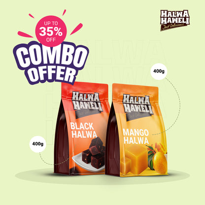 Traditional Halwa Combo – Black & Mango (400g Each)