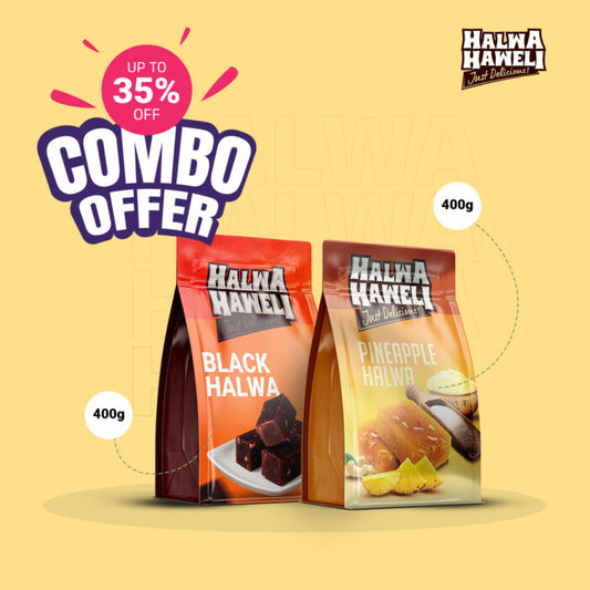 Halwa Combo – Black & Pineapple (400g Each)