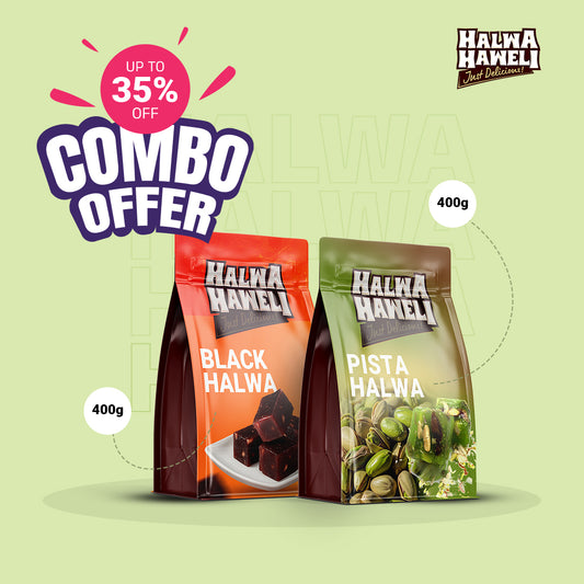 Halwa Combo – Black & Pista (400g Each)