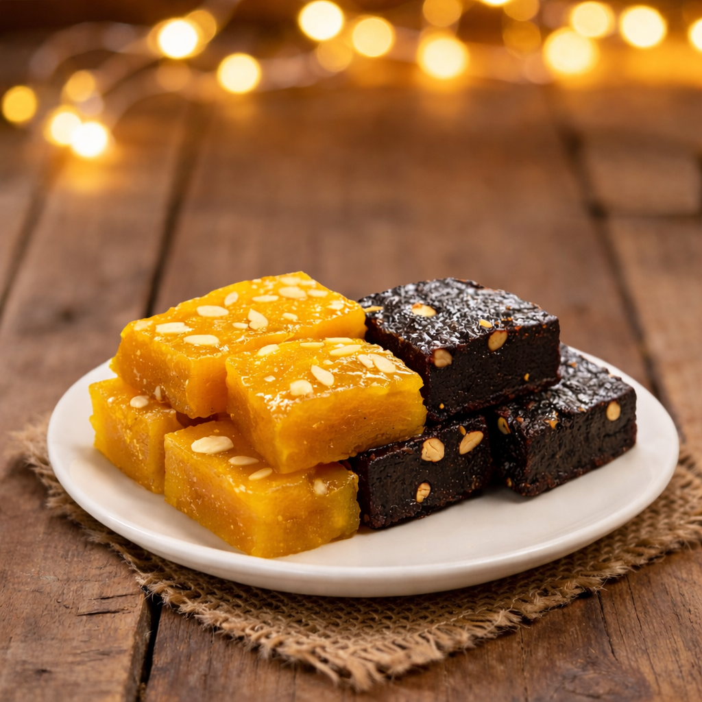 Halwa Haweli Black Halwa & Mango Halwa Combo – Authentic, Indian Halwa