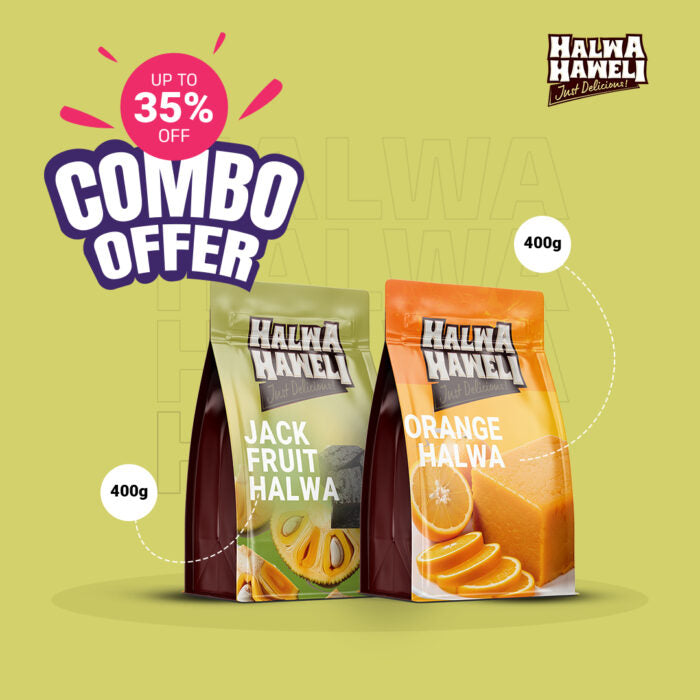Exotic Fruit Halwa Combo – Jackfruit & Orange (400g Each)