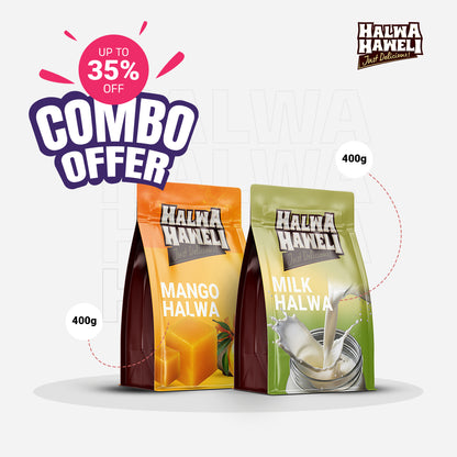 Traditional Halwa Combo – Mango & Milk (400g Each)
