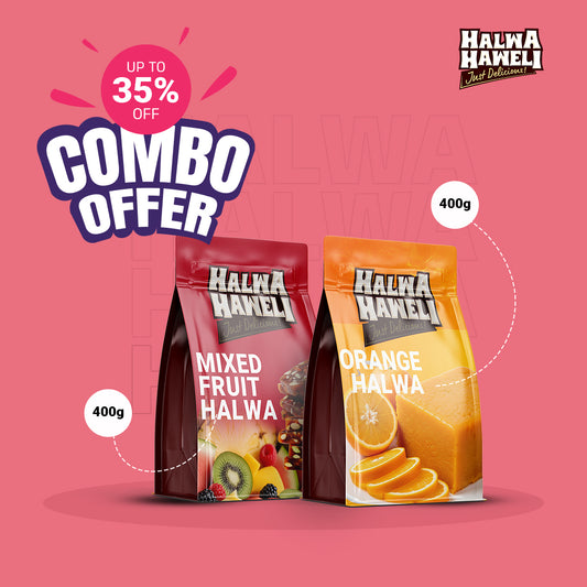 Fruity Halwa Combo – Mixed Fruit & Orange (400g Each)