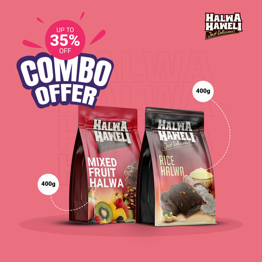 Traditional Halwa Combo – Mixed Fruit & Rice (400g Each)