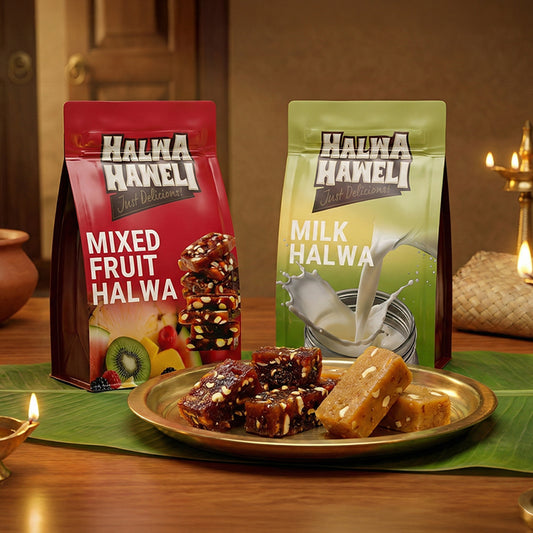 Halwa Haweli Mixed Fruit Halwa & Milk Halwa Combo – Authentic, Indian Halwa