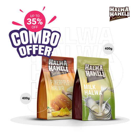Halwa Combo – Pineapple & Milk (400g Each)