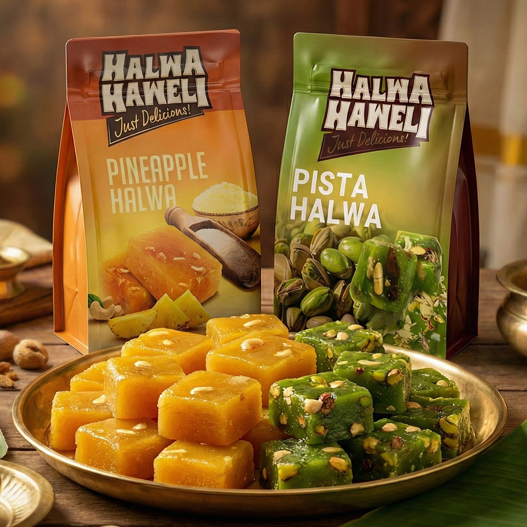 Halwa Haweli Pineapple Halwa & Pista Halwa Combo – Authentic, Indian Halwa