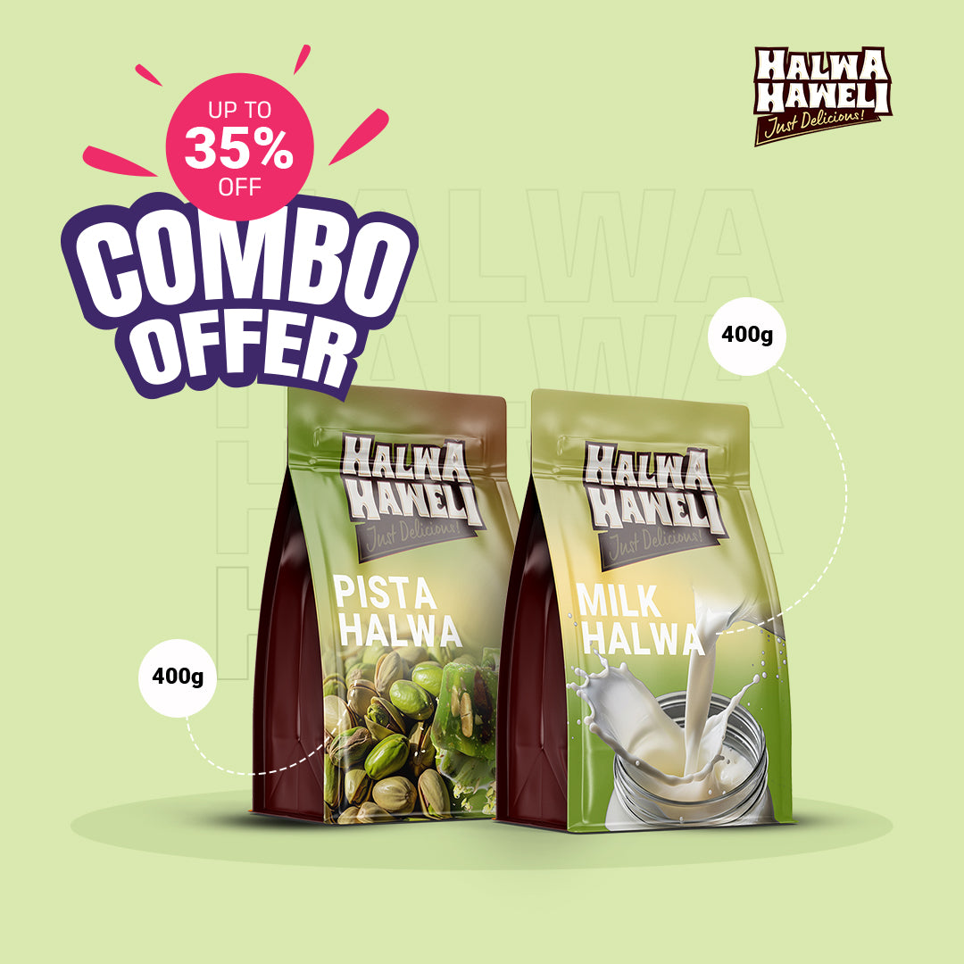 Premium Halwa Combo – Pista & Milk (400g Each)