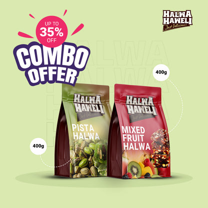 Premium Halwa Combo – Pista & Mixed Fruit (400g Each)