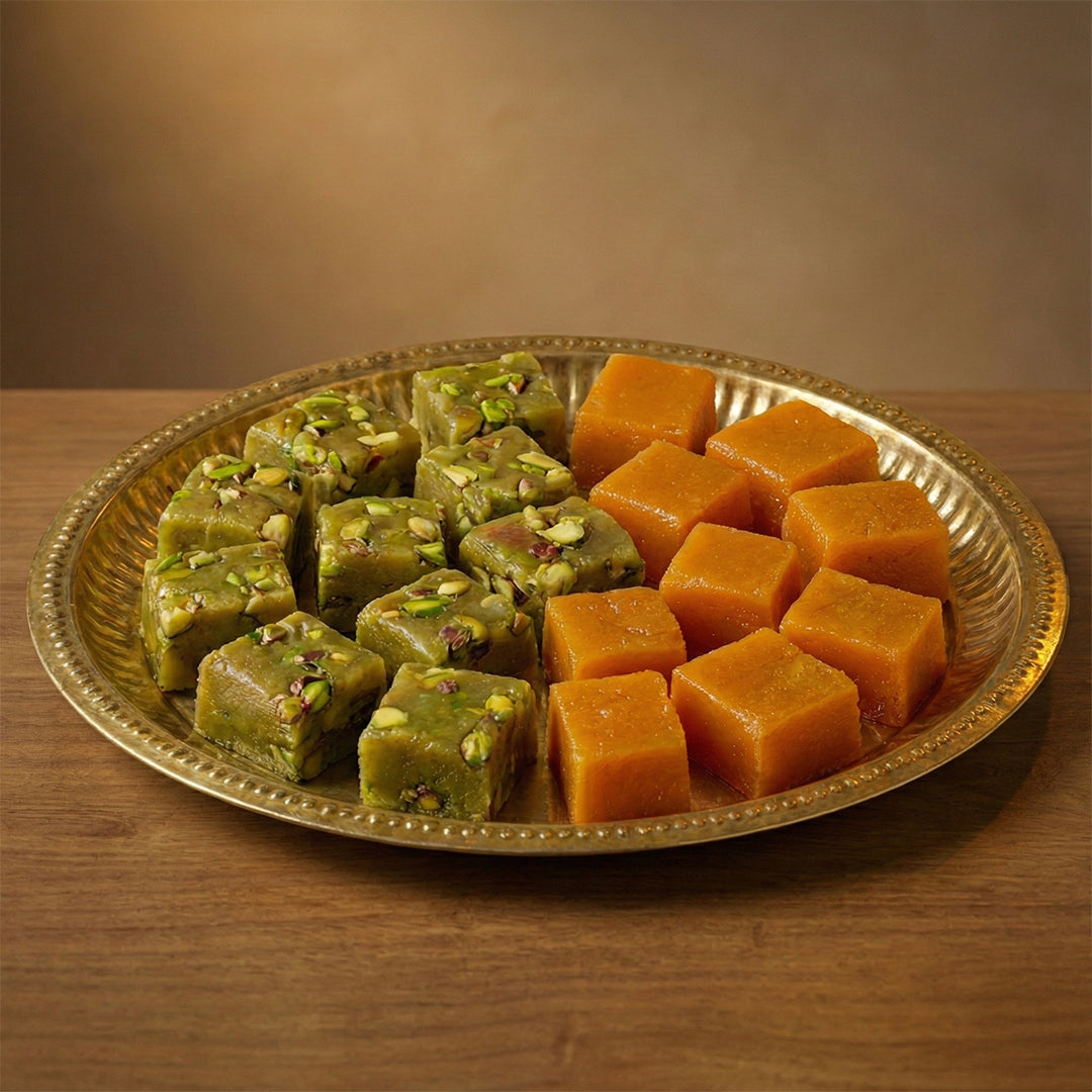 Halwa Haweli Pista Halwa & Orange Halwa Combo – Authentic, Indian Halwa