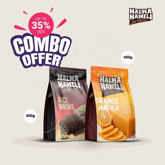 Refreshing Halwa Combo – Rice & Orange (400g Each)