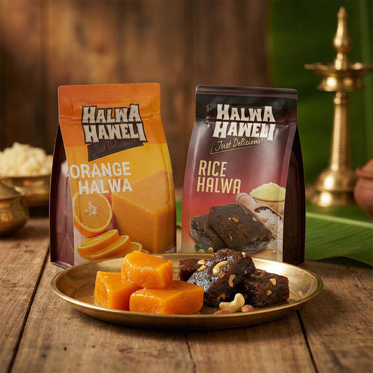 Refreshing Halwa Combo – Rice & Orange (400g Each)