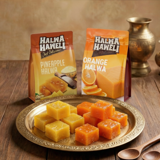 Halwa Haweli Pineapple Halwa & Orange Halwa Combo – Authentic, Indian Halwa