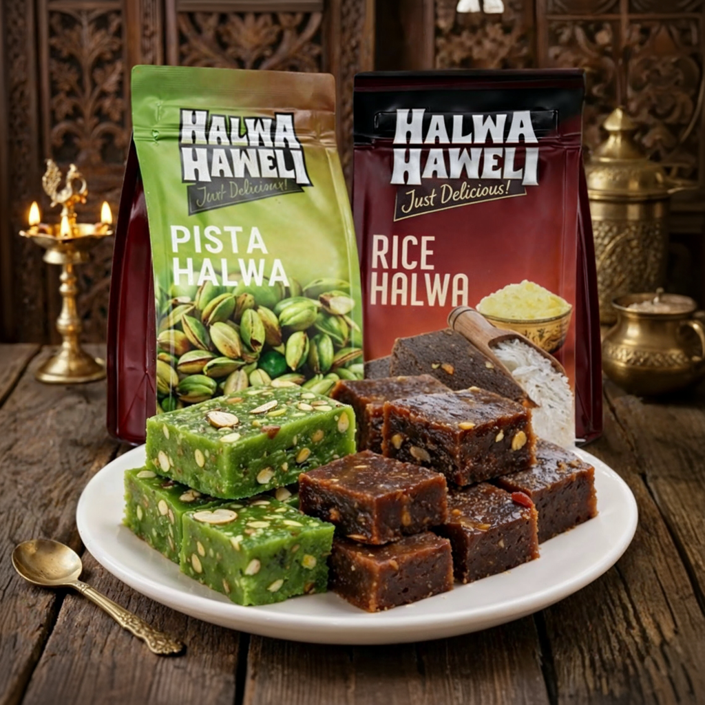 Halwa Haweli Pista Halwa & Rice Halwa Combo – Authentic, Indian Halwa
